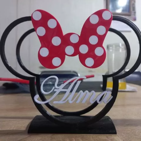 Servilletero Micky y Minnie Mouse