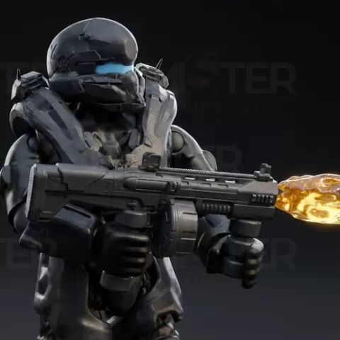 HALO MATTEL BRICK SHOP BULLDOG TACTICAL SHOTGUN WITH REMOVABLE PART (MEGA CONSTRUX COMPATIBLE)