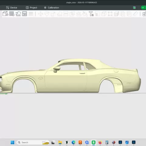 2023 Dodge Challenger SRT Hellcat Jailbreak Convertible, scale hollow interior shell body, rc, cars, slot cars, scale build model, stl file