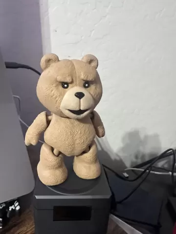7 TED - BEAR - #ThunderBuddies - Articulated, Print in Place, Flexi, Movie, Prop, Cute, Mark