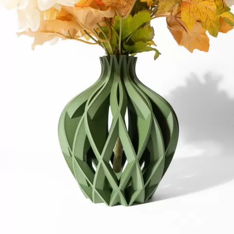 The Kovo Vase, Modern and Unique Home Decor for Dried and Preserved Flower Arrangement | STL File