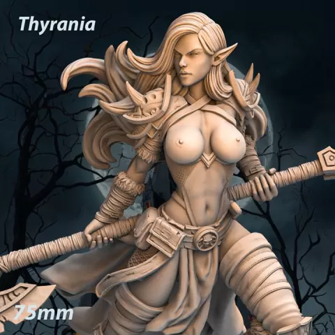 Thyrania NSFW - Ranger Warden Sentinel - Warden Ranger Sentinel - Sentinel Ranger Warden - Ranger by Print Fantasy