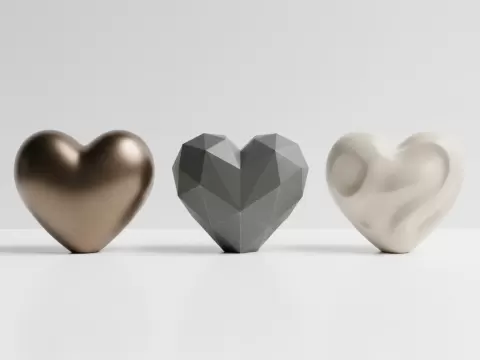 3 Heart / 3 Herzen - Brainbits3D