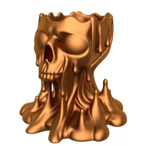 Melted girl face / face vase stl / face vase printer / melted girl planter / molten girl flower pot / face flowerpot / skull flower pot / skull vase / ghost flower pot