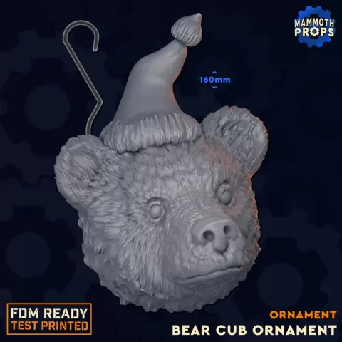 Bear Cub Ornament by Mammoth Props