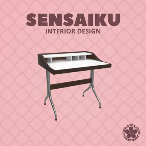 Miniature Replica 1:12 George Nelson 197. Vitra - Home Desk for Miniature Dollhouse - 3D Print Instant Download - Miniature Furniture Designer Series