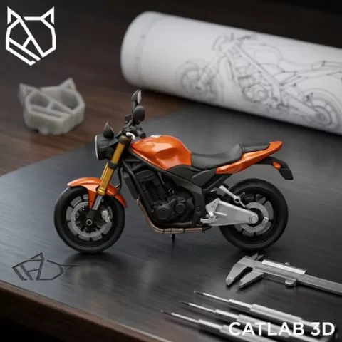 Adventure Motorcycle – 3D Printable STL Model