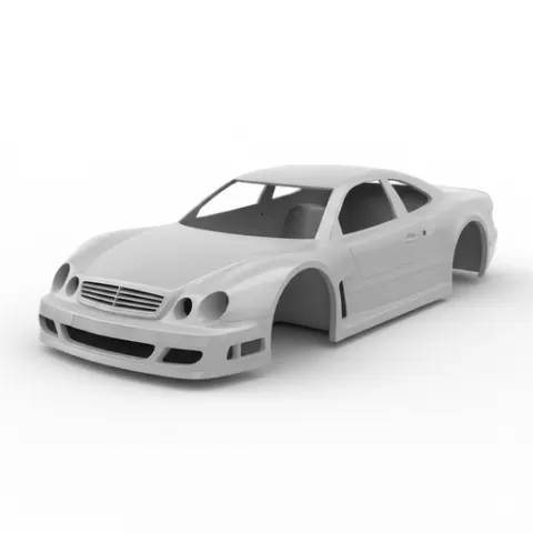 Mercedes-Benz CLK GTR, car body High Detail STL File