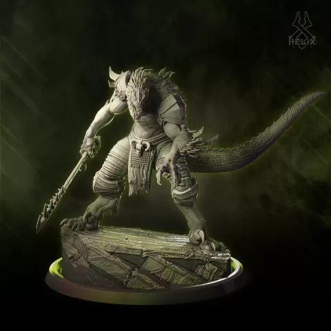 Rah'serker Talon Of The Firegods - 100mm Miniature STL (Pre-Supported) by HELIX SAGA