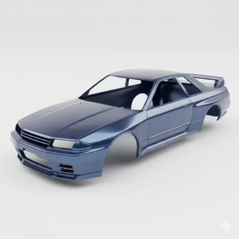 Nissan Skyline R32 GT-R, car body High Detail STL File