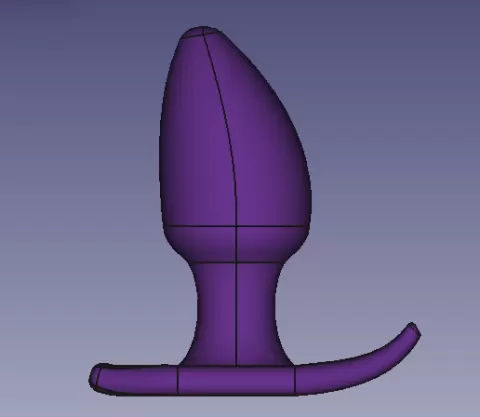 butt plug scaled to 50mm wide