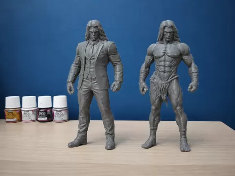Muscular Barbarian & Suit Character