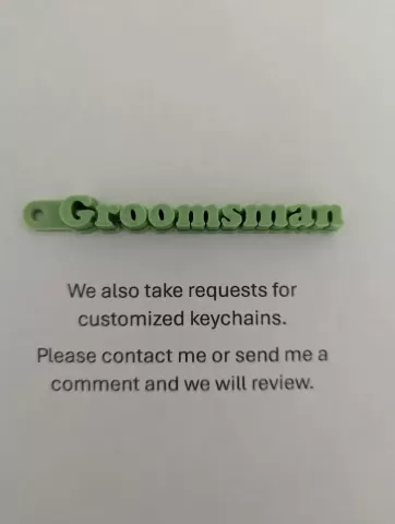 Groomsman Keychain - Trash Can Guy