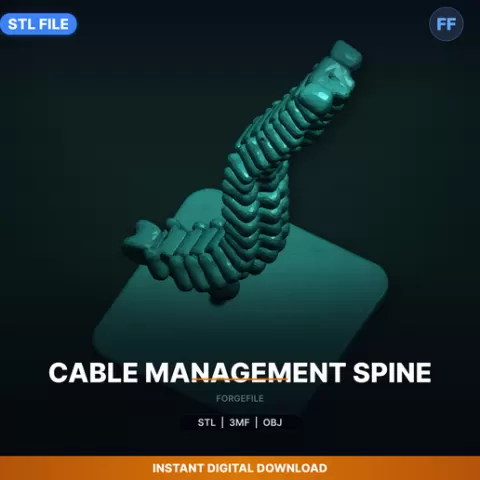 Cable Management Spine - 3D Printable STL File