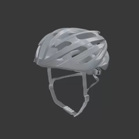 Cycling Helmet – Detailed Aerodynamic 3D Printable Model for Display, Sports Fans & Props