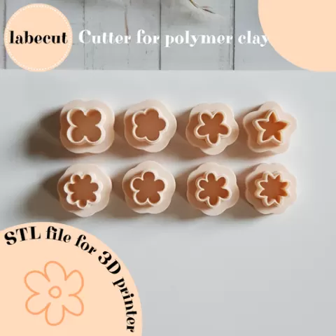 Mini flower polymer clay cutters