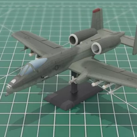 A10 Warthog (Thunderbolt II) Attack Jet 3D STL