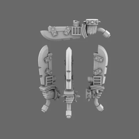 Space Orcs Machetes LEFT by BW Terrain & Forge