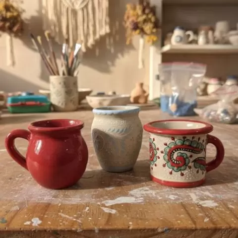 Set: Trio of "Mexican Pride" Tumblers (Cantarito, Pewter and Traditional Jarrito)