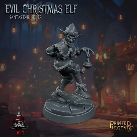 Evil Christmas Elf 01 (25mm Base)