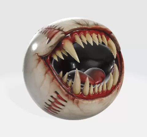 LowPoly Monster Baseball Model 4