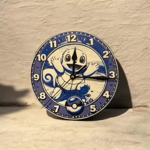 Squirtle Wall Clock Inspired By Pokemon