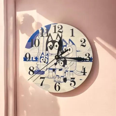 Wall Clock Inspired by Bluey - Bingo Swing