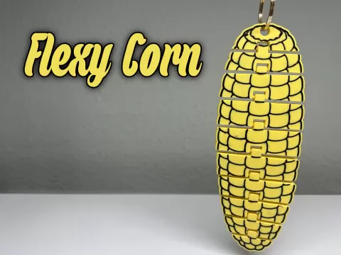 Flexy Corn Keychain - Flexible Fidget Toy
