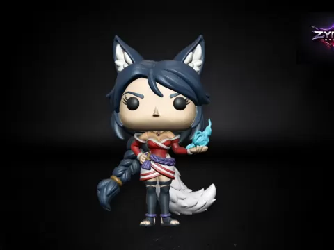 Ahri Funko STL League of Legends Figure Chibi Fox Girl 3D - Zyrax Studio