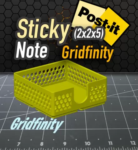 Hex Sticky Note Gridfinity 2x2x5