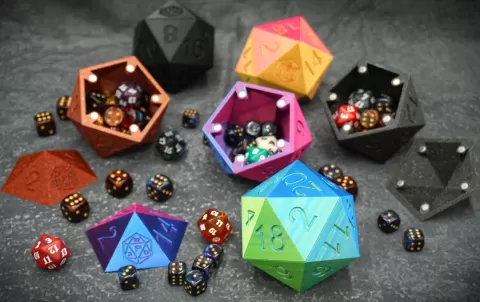 D20 Dice Box magnetic
