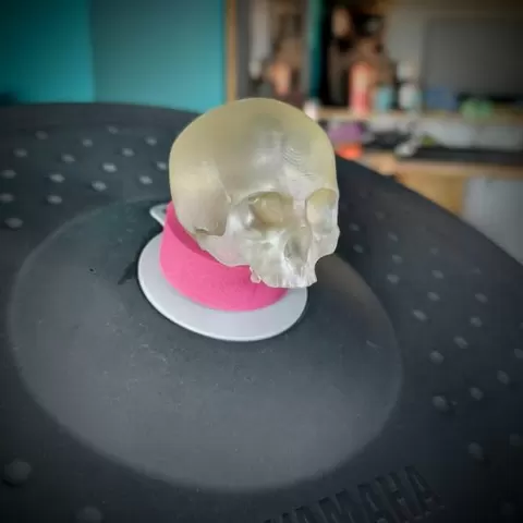 Skull cymbal topper