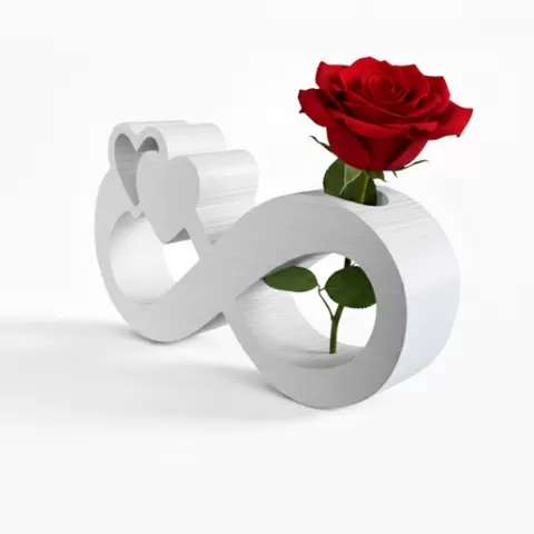 Decorative Infinity Vase & Hearts