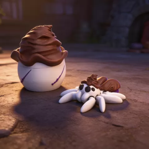 A shell spider wearing a wizard's hat by jinming