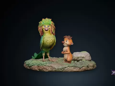 Ivy and Ollie Swapped Netflix Movie STL Figure 3D Print - Zyrax Studio