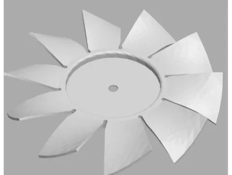 Fan blade to go on the top of the lymow spindle motor to mitigate overheating