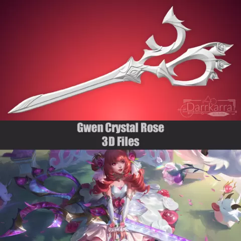 Gwen Crystal Rose League of Legends Wild Rift 3D Cosplay File