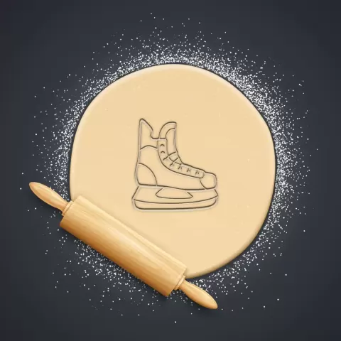 Ice Skating Cookie Cutter, Biscuit Cutter