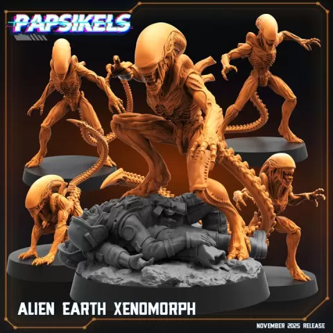 ALIEN EARTH XENOMORPH by PAPSIKELS MINIATURES