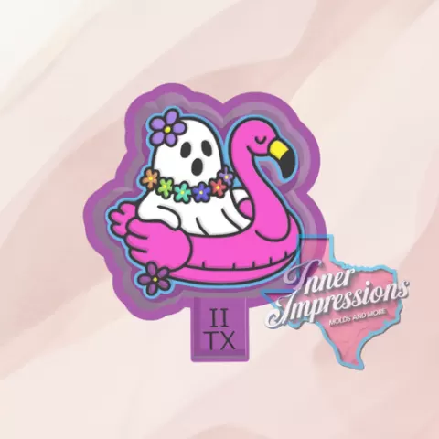 Flower Ghost On A Float Freshie Mold