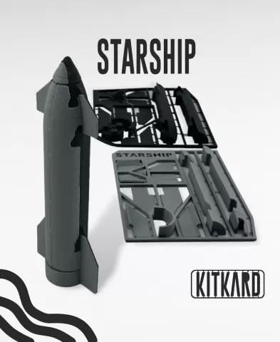 Starship rocket Kit card