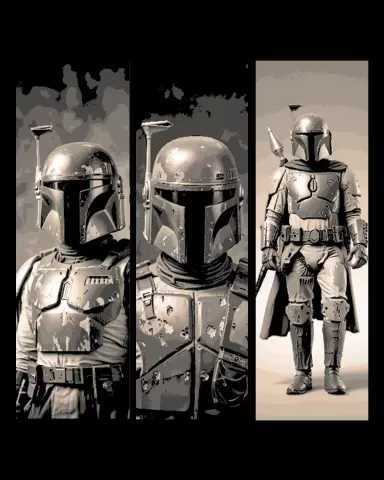 Fan Art of Star Wars Character Bounty Hunter Boba Fett - Set of 3 Bookmarks