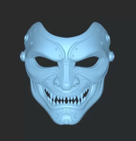 Detailed 3D Printable Mask, Full Face Mask, Venetian Mask, Steampunk Mask, Gothic Mask, Horror Mask, Festival Mask, Warrior Mask, Collectible Mask