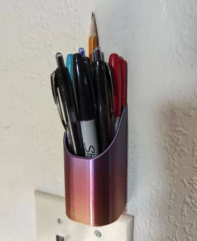 Wall mount pen holder