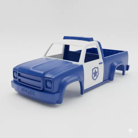 Police Pickup Truck, car body High Detail STL File