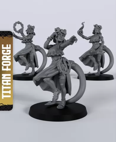 Tiefling Female Bard - With Free Dragon - 5e DnD Inspired for RPG and Wargamers