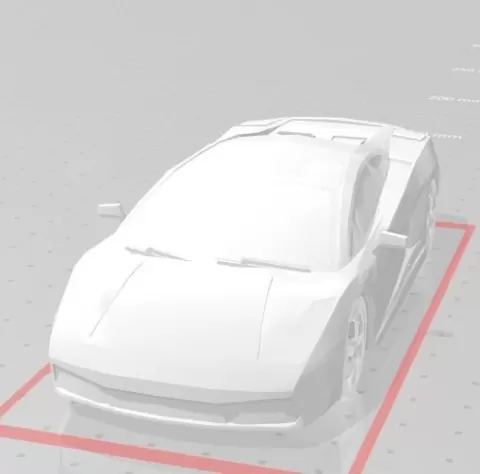 Lamborghini Gallardo - Complete One-Piece 3D Model (Printable)