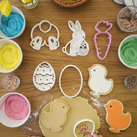 Easter cookie cutters set