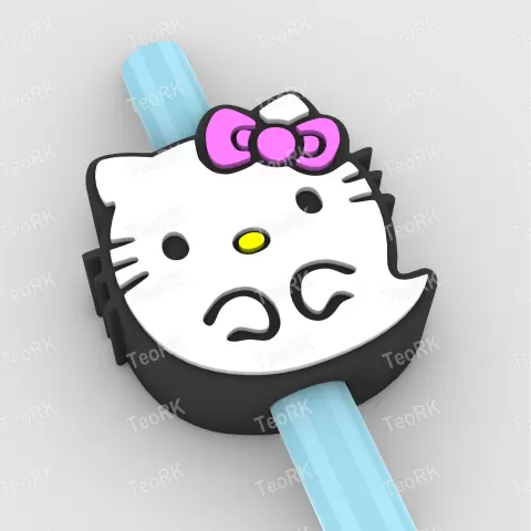 Straw Topper HELLO KITTY GHOST - TeoRk