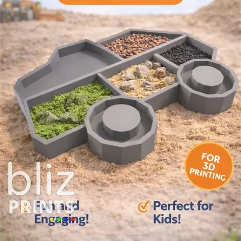 Construction Vehicle 2 Sensory Tray